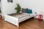 Cadre de lit pour enfants / Lit pour enfant 140 x 200 cm | Bois massif: Hêtre | Laqué Blanc Abbildung