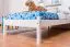 Cadre de lit pour enfants / Lit pour enfant 100 x 200 cm | Bois massif: Pin | Laqué Blanc Abbildung