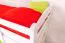 Lit superposé pour enfants 90 x 200 cm | Bois massif: Hêtre | Laqué Blanc | convertible en 2 lits simples | Incl. Sommier à lattes déroulable Abbildung
