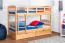 90 x 200 cm Lit superposé avec espace de rangement / 2 tiroirs pour enfants Bois massif: Hêtre | Laqué Naturel | convertible en 2 lits simples | Qualité premium | Incl. Sommier à lattes déroulable Abbildung
