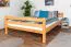 Lit mezzanine pour adolescents 160 x 190 cm | Bois massif: Hêtre | Laqué Naturel | convertible en lit simple | Qualité premium | incl. sommier à lattes Abbildung