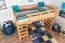 Lit mezzanine pour adolescents 120 x 190 cm | Bois massif: Hêtre | Laqué Naturel | convertible en lit simple | Qualité premium | incl. sommier à lattes Abbildung