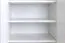 Étroite Armoire | 2 portes battantes | 1 tiroir | 8 casiers | avec tringle à vêtements | 50 cm de large | Couleur: Blanc Abbildung