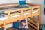 Lit mezzanine pour adolescents 120 x 190 cm | Bois massif: Hêtre | Laqué Naturel | convertible en lit simple | Qualité premium | incl. sommier à lattes Abbildung