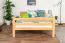 Lit mezzanine pour adolescents 140 x 200 cm | Bois massif: Hêtre | Laqué Naturel | convertible en lit simple | Qualité premium | incl. sommier à lattes Abbildung