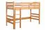 Lit mezzanine pour adolescents 120 x 190 cm | Bois massif: Hêtre | Laqué Naturel | convertible en lit simple | Qualité premium | incl. sommier à lattes Abbildung