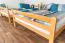 Lit double-Lit superposé pour jusqu'à 4 personnes 160 x 200 cm | Bois massif: Hêtre | Laqué Naturel | convertible en deux lits simples | Qualité premium | Incl. Sommier à lattes déroulable Abbildung