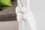 Étroite Armoire | 2 portes battantes | 4 casiers | avec tringle à vêtements | 80 cm de large | Bois massif | Couleur: Blanc Abbildung