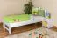 Cadre de lit pour enfants / Lit pour enfant 80 x 200 cm | Bois massif: Hêtre | Laqué Blanc Abbildung