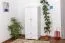Armoire | 2 portes battantes | 2 tiroirs | 1 casier | avec tringle à vêtements | 80 cm de large | Bois massif | Couleur: Blanc Abbildung