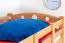 90 x 200 cm Lit superposé avec espace de rangement / 2 tiroirs pour enfants Bois massif: Hêtre | Laqué Naturel | convertible en 2 lits simples | Qualité premium | Incl. Sommier à lattes déroulable Abbildung