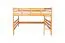Large Lit mezzanine pour adolescents 160 x 200 cm | Bois massif: Hêtre | Laqué Naturel | convertible en lit simple | Qualité premium | incl. sommier à lattes Abbildung