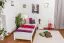 Cadre de lit pour enfants / Lit pour enfant 90 x 200 cm | Bois massif: Pin | Laqué Blanc Abbildung