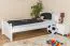 Cadre de lit pour enfants / Lit pour enfant 80 x 200 cm | Bois massif: Pin | Laqué Blanc Abbildung