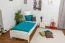 Cadre de lit pour enfants / Lit pour enfant 90 x 200 cm | Bois massif: Pin | Laqué Blanc Abbildung