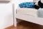 Cadre de lit pour enfants / Lit pour enfant 100 x 200 cm | Bois massif: Pin | Laqué Blanc Abbildung