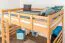 Lit mezzanine pour adolescents 140 x 200 cm | Bois massif: Hêtre | Laqué Naturel | convertible en lit simple | Qualité premium | incl. sommier à lattes Abbildung