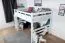 Lit mezzanine pour enfants 160 x 190 cm | Bois massif: Hêtre | Laqué Blanc | convertible en lit simple | Qualité premium | incl. sommier à lattes Abbildung