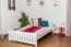 Cadre de lit pour enfants / Lit pour enfant 140 x 200 cm | Bois massif: Hêtre | Laqué Blanc Abbildung