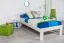 Cadre de lit pour enfants / Lit pour enfant 100 x 200 cm | Bois massif: Pin | Laqué Blanc Abbildung