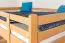 Lit mezzanine pour adolescents 140 x 200 cm | Bois massif: Hêtre | Laqué Naturel | convertible en lit simple | Qualité premium | incl. sommier à lattes Abbildung