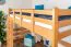 Lit mezzanine pour adolescents 140 x 200 cm | Bois massif: Hêtre | Laqué Naturel | convertible en lit simple | Qualité premium | incl. sommier à lattes Abbildung