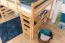 Lit mezzanine pour adolescents 160 x 190 cm | Bois massif: Hêtre | Laqué Naturel | convertible en lit simple | Qualité premium | incl. sommier à lattes Abbildung