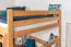 Large Lit mezzanine pour adolescents 160 x 200 cm | Bois massif: Hêtre | Laqué Naturel | convertible en lit simple | Qualité premium | incl. sommier à lattes Abbildung