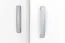 Étroite Armoire | 2 portes battantes | 1 tiroir | 8 casiers | avec tringle à vêtements | 50 cm de large | Couleur: Blanc Abbildung