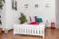 Cadre de lit pour enfants / Lit pour enfant 140 x 200 cm | Bois massif: Hêtre | Laqué Blanc Abbildung