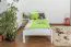 Cadre de lit pour enfants / Lit pour enfant 90 x 200 cm | Bois massif: Pin | Laqué Blanc Abbildung
