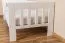 Cadre de lit pour enfants / Lit pour enfant 90 x 200 cm | Bois massif: Pin | Laqué Blanc Abbildung