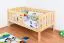 Lit pour enfant 90 x 160 cm | Bois massif: Pin | Laqué Naturel Abbildung