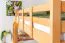Lit double-Lit superposé pour jusqu'à 4 personnes 160 x 200 cm | Bois massif: Hêtre | Laqué Naturel | convertible en deux lits simples | Qualité premium | Incl. Sommier à lattes déroulable Abbildung