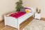 Cadre de lit pour enfants / Lit pour enfant 80 x 200 cm | Bois massif: Pin | Laqué Blanc Abbildung
