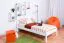 Cadre de lit pour enfants / Lit pour enfant 100 x 200 cm | Bois massif: Pin | Laqué Blanc Abbildung