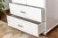 Armoire | 2 portes battantes | 2 tiroirs | 1 casier | avec tringle à vêtements | 80 cm de large | Bois massif | Couleur: Blanc Abbildung