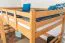 Lit mezzanine pour adolescents 140 x 200 cm | Bois massif: Hêtre | Laqué Naturel | convertible en lit simple | Qualité premium | incl. sommier à lattes Abbildung