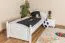 Cadre de lit pour enfants / Lit pour enfant 80 x 200 cm | Bois massif: Pin | Laqué Blanc Abbildung