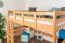 Lit mezzanine pour adolescents 140 x 200 cm | Bois massif: Hêtre | Laqué Naturel | convertible en lit simple | Qualité premium | incl. sommier à lattes Abbildung
