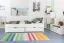 Lit en bois avec espace de rangement 90 x 200 cm Hêtre massif Blanc Abbildung