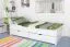 Hêtre Lit avec espace de rangement Cadre de lit 90 x 200 cm Blanc Abbildung