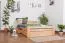 Hêtre Lit avec espace de rangement Cadre de lit 140 x 200 cm Naturel Abbildung