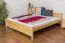 Lit en bois 180 x 200 cm Pin massif Naturel avec sommier à lattes Abbildung