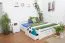 Lit avec espace de rangement Hêtre massif 180 x 200 cm Blanc Abbildung