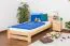 Lit en bois 160 x 200 cm Pin massif Naturel avec sommier à lattes Abbildung