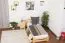 Bois massif Lit Pin 160 x 200 cm Naturel Abbildung
