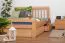 Lit extensible 160 x 200 cm Hêtre Naturel avec 2 Tiroir(s) Abbildung