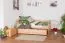 Lit avec espace de rangement Hêtre massif 90 x 200 cm Naturel Abbildung