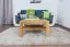 Table d'appoint Table basse Chêne Bois massif Couleur: Naturel 45x80x80 cm Abbildung